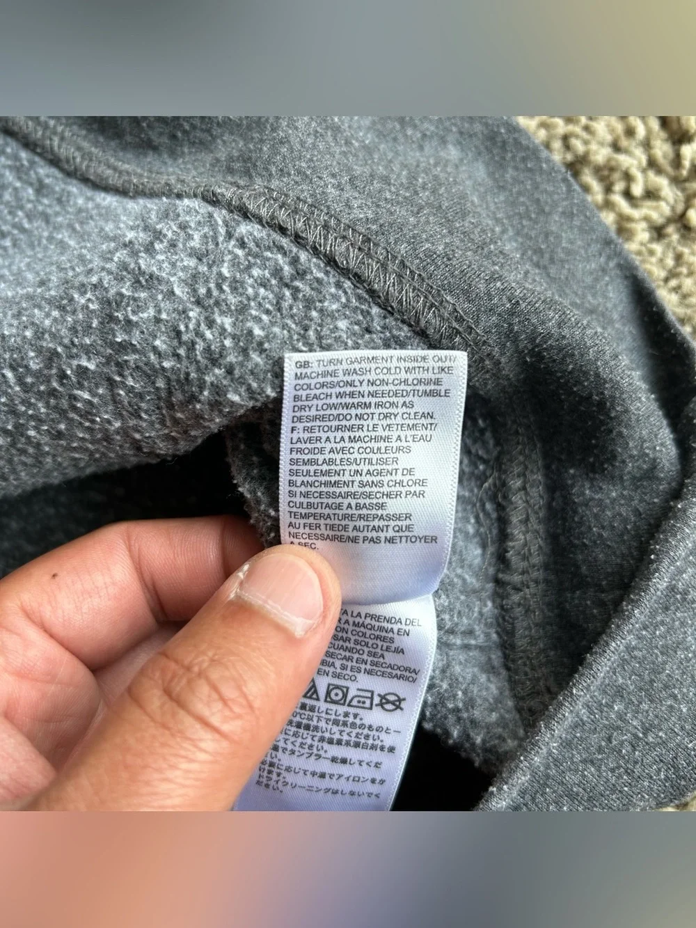 The North Face Hoodie Men Large Charcoal US Flag Freedom Patriotic Fleece Jacket